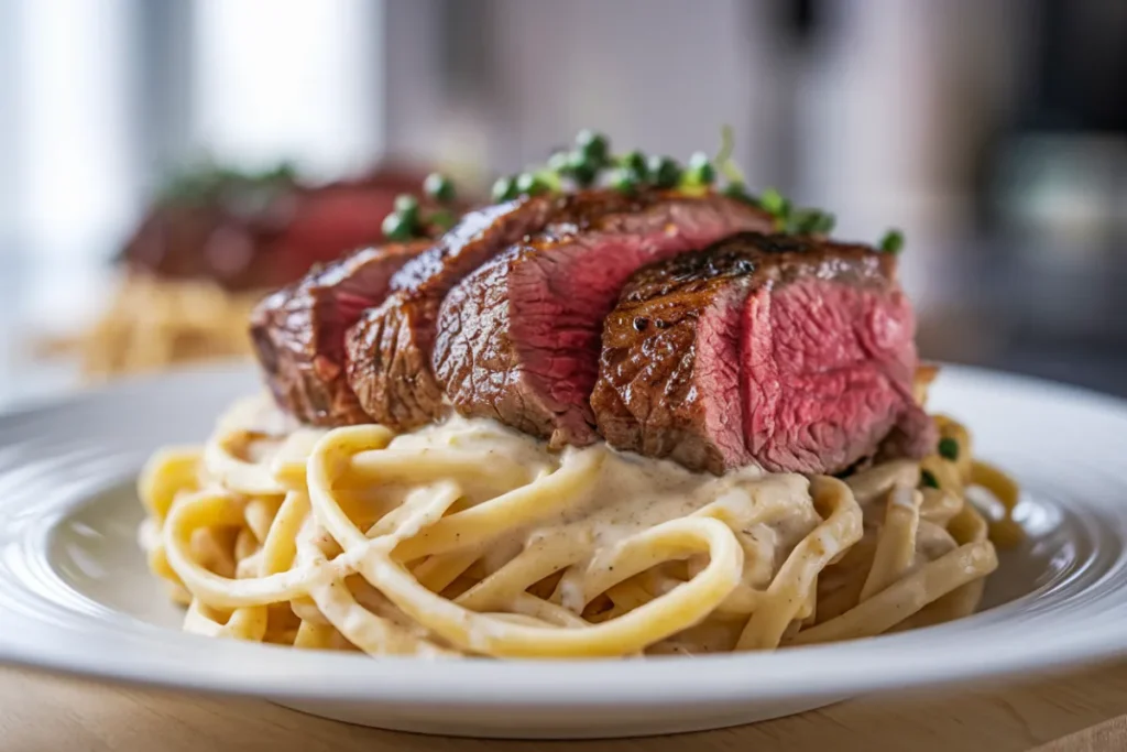 steak alfredo recipe